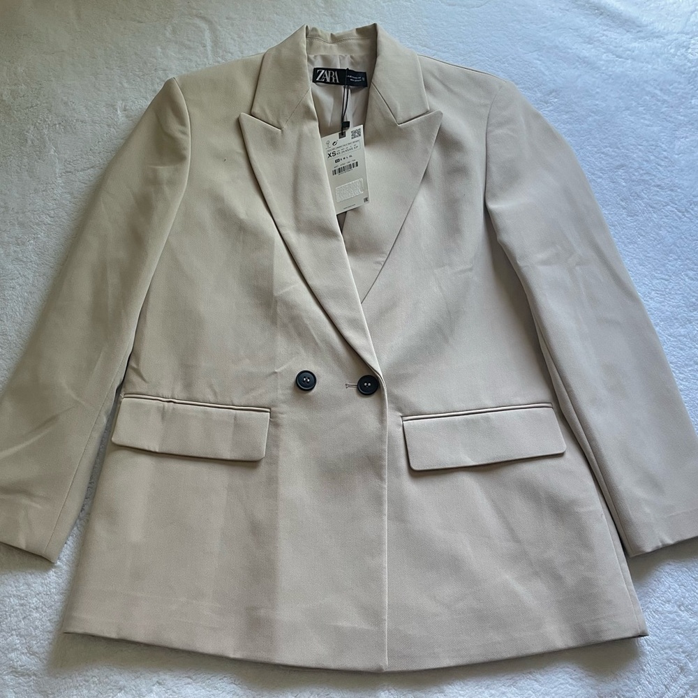 Zara Double Breasted Oversized Blazer